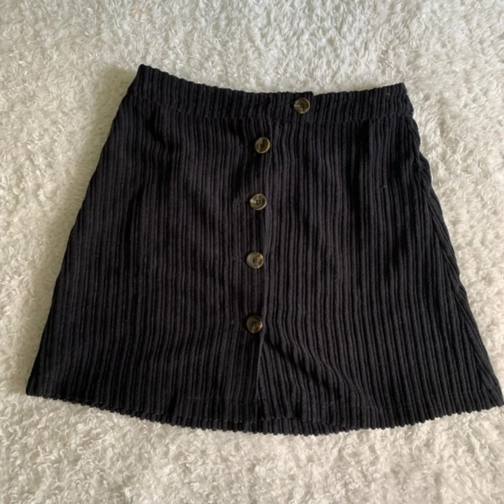 Black button Up Skirt